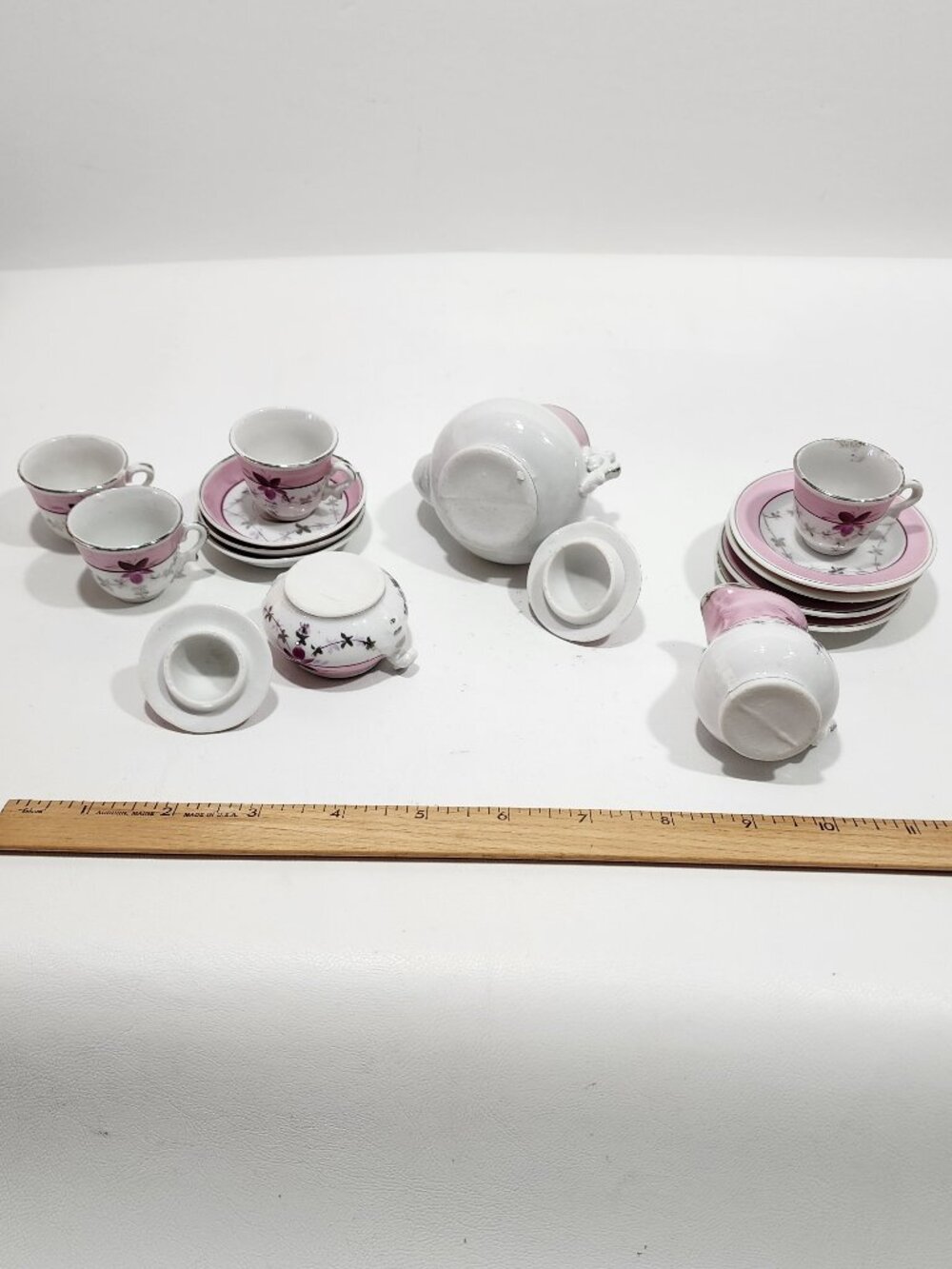 ANTIQUE 19th Century China Childs French Dejeuner Style Lunch Tea Set c1890 RARE - Picture 10 of 15